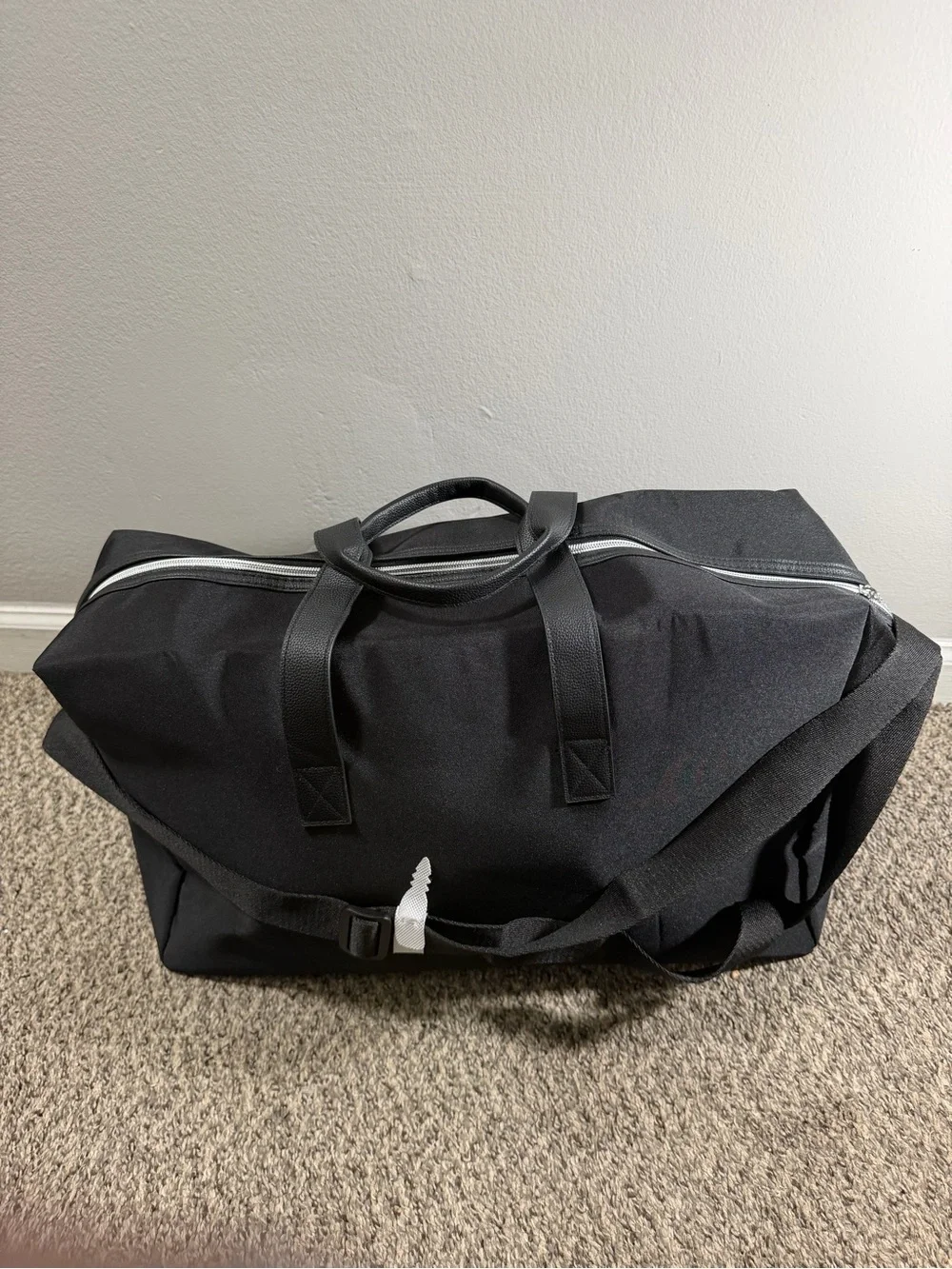 Azzaro Black Men’s Duffel Bag with Dual Carry